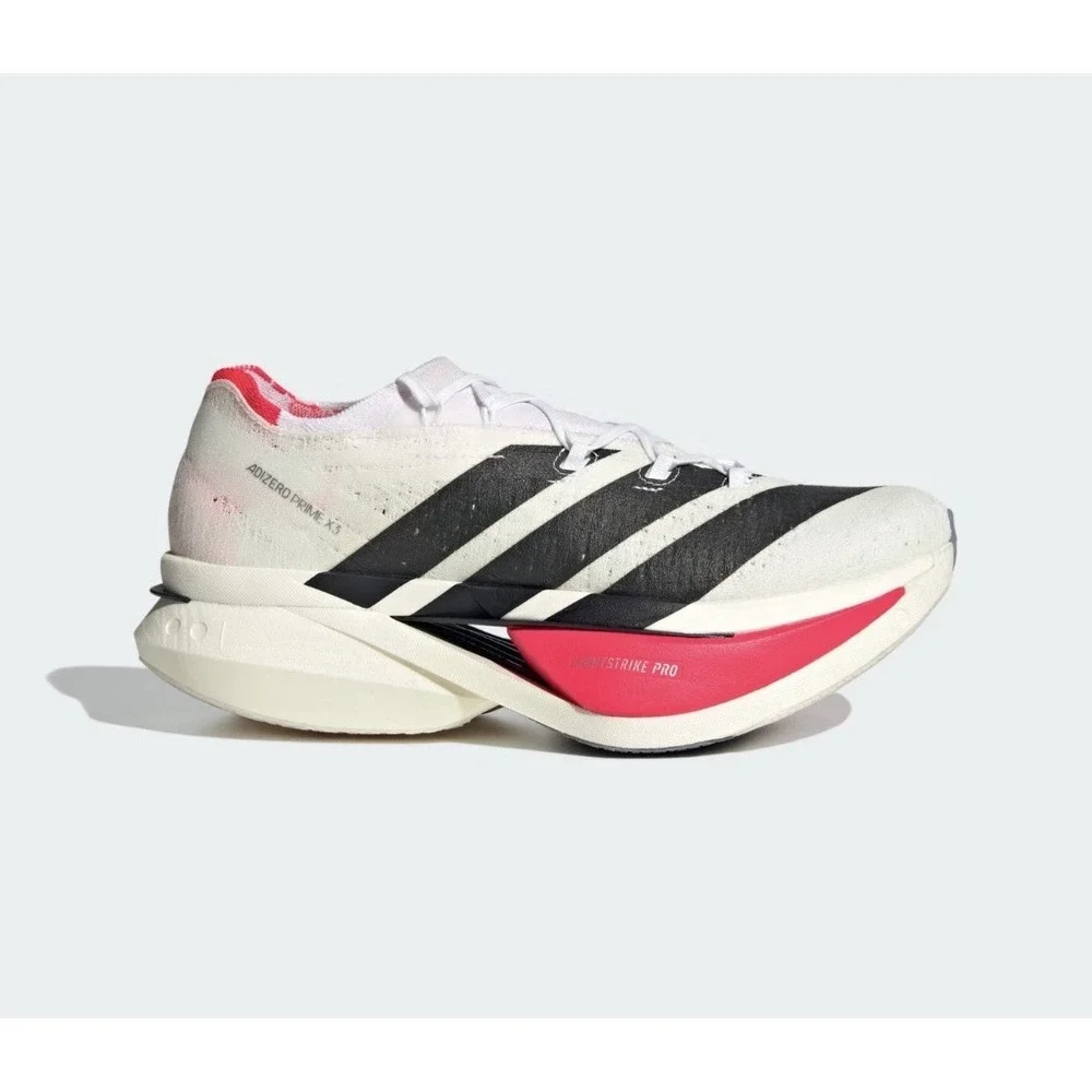 Men Size 8.5 Adidas Adizero Prime X3 Strung Sneakers Running Shoes White JR2597